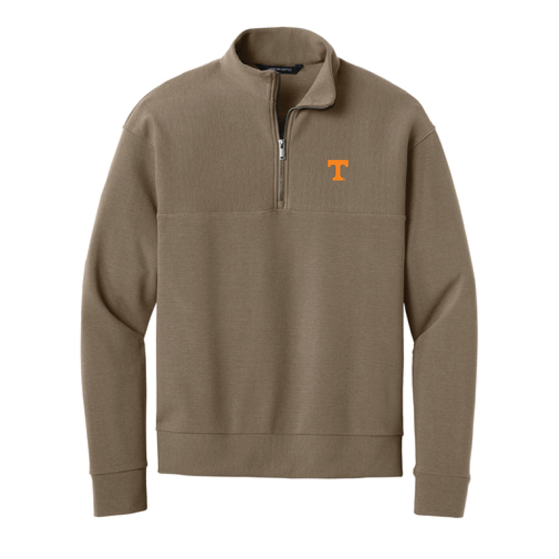 The UT Logo | Embroidered Warm Taupe 1/4 Zip