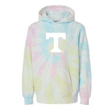 The UT Logo | Youth Tie Dye Sunset Swirl Fleece Hoodie