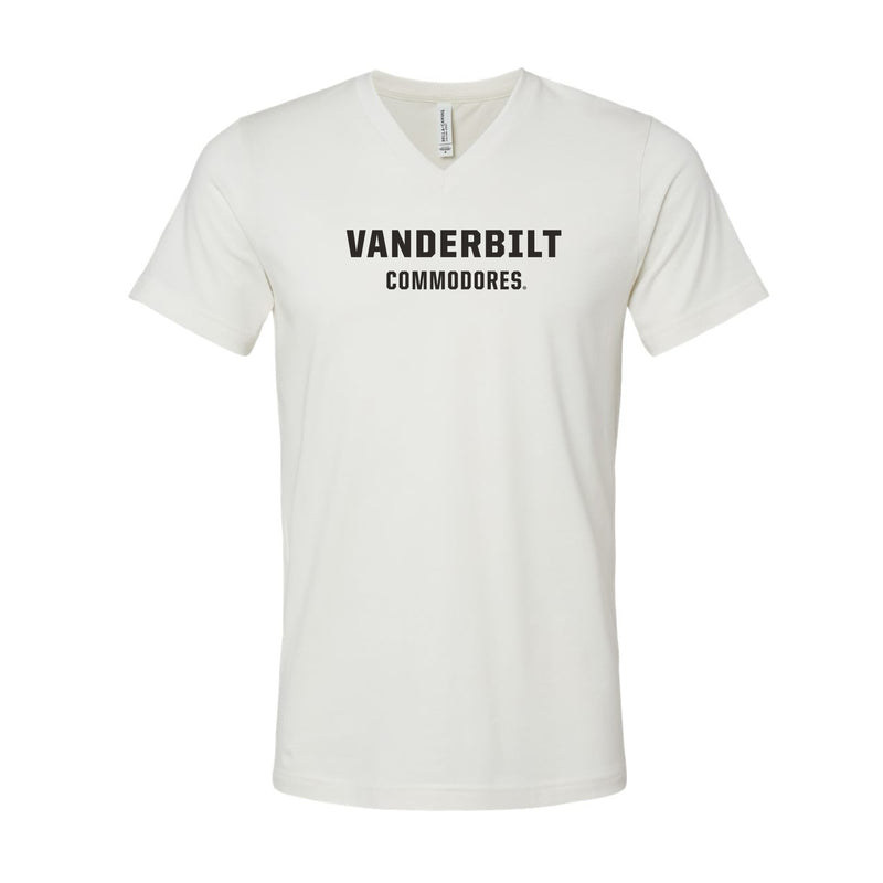 The Vanderbilt Commodores Logo | Vintage White V-Neck