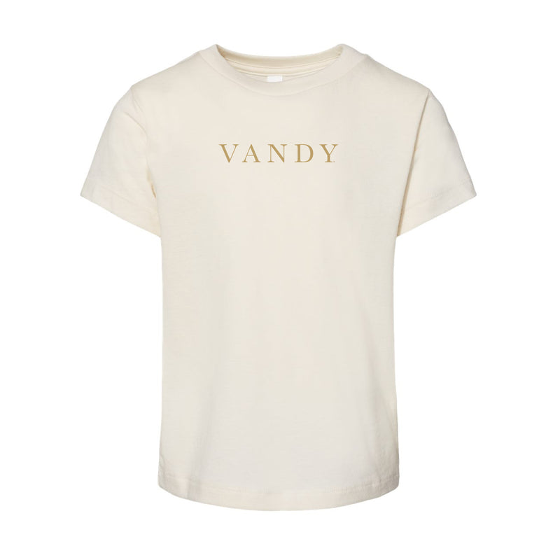 The Vandy Serif | Toddler Natural Tee