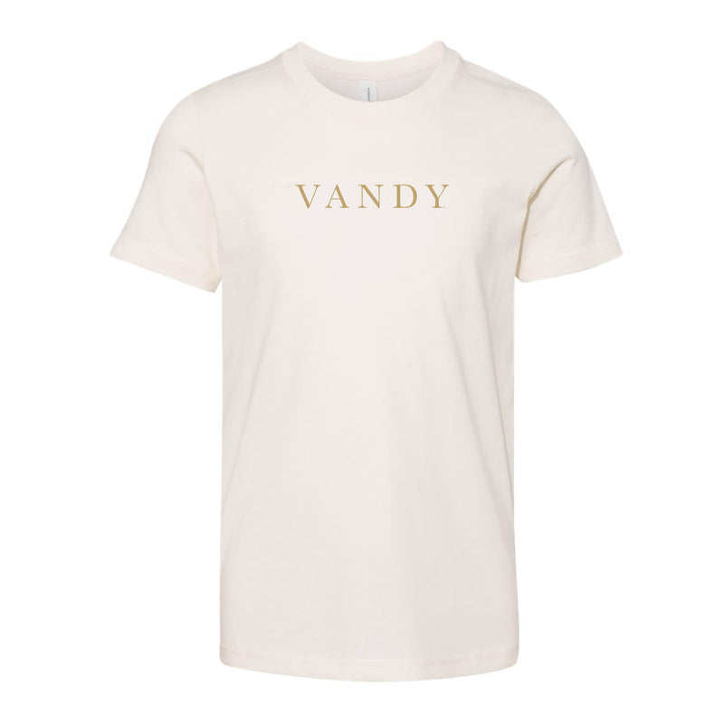 The Vandy Serif | Youth Natural Tee