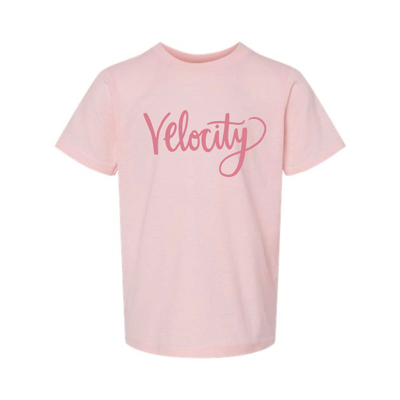 The Velocity Script | Pink Oversized Youth Tee