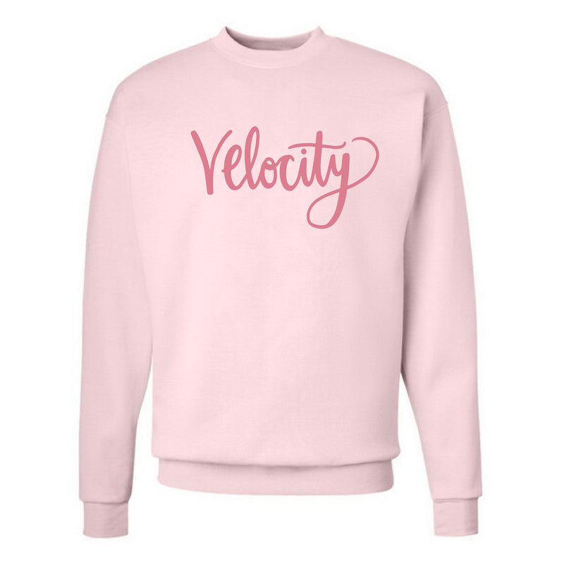 The Velocity Script | Light Pink Oversized Crewneck Sweatshirt