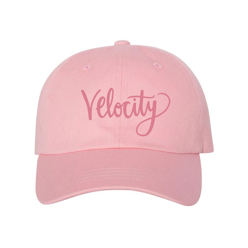 The Velocity Script | Embroidered Pink Dad Hat