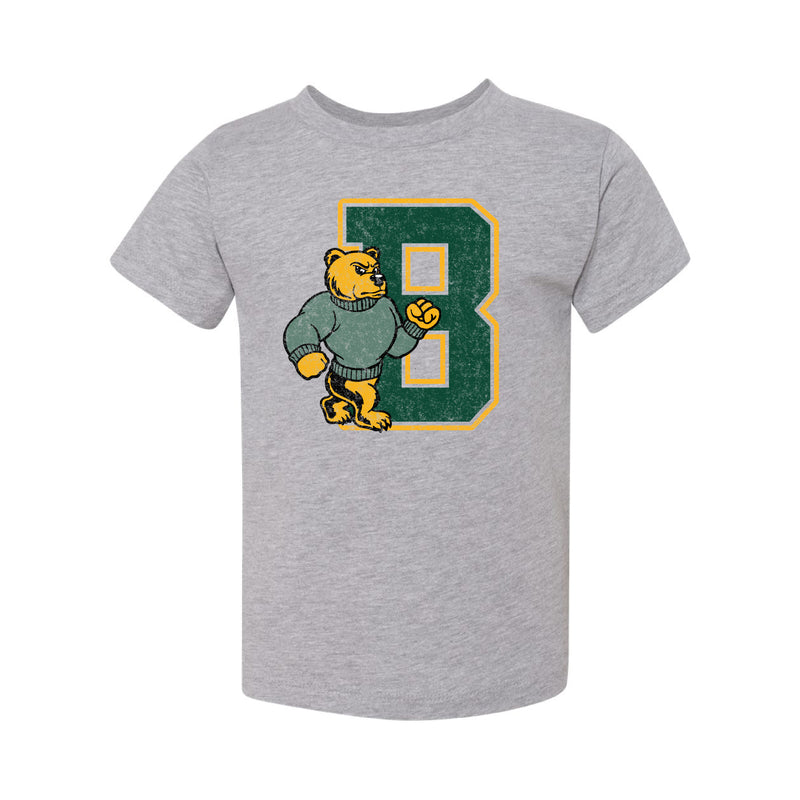 The Vintage Baylor B | Toddler Athletic Heather Tee