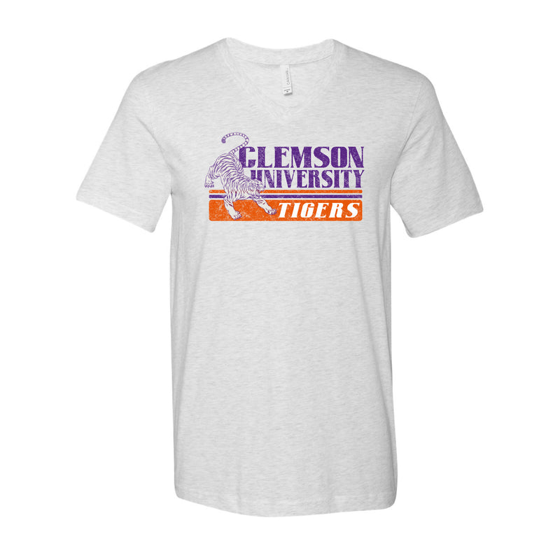 The Vintage Clemson University Tigers | Ash V-Neck Tee