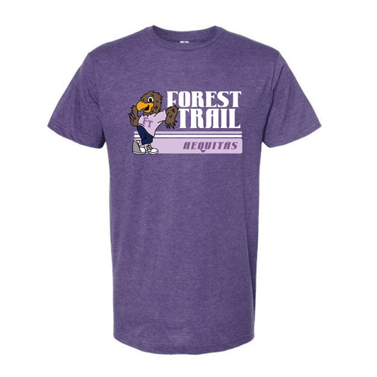 The Vintage Forest Trail Aequitas | Heather Purple Oversized Tee