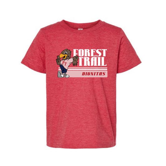 The Vintage Forest Trail Dignitas | Heather Red Oversized Tee