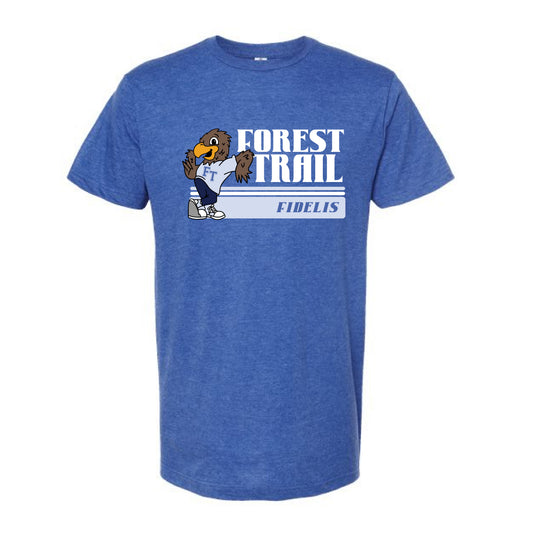 The Vintage Forest Trail Fidelis | Heather Royal Oversized Tee
