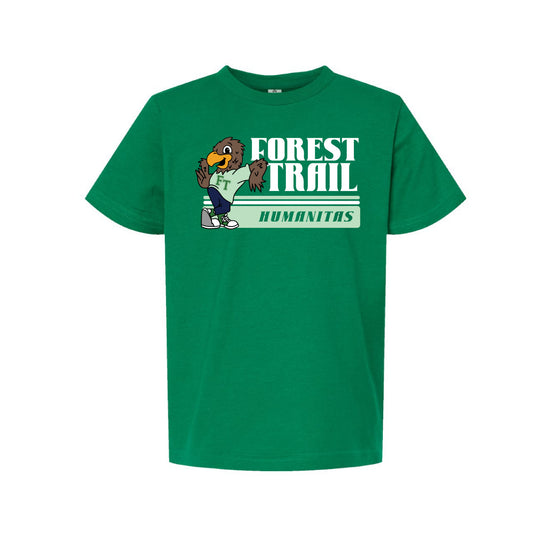 The Vintage Forest Trail Humanitas | Kelly Green Oversized Youth Tee
