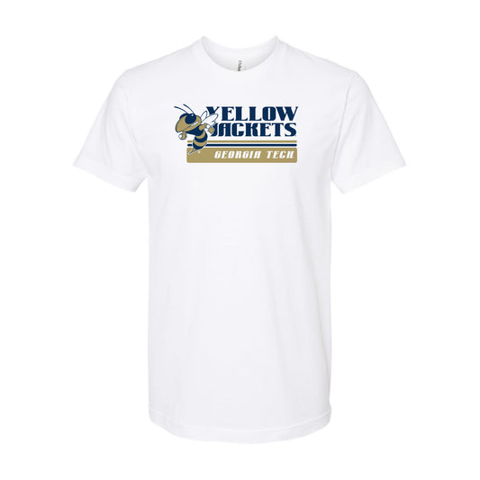 The Vintage Georgia Tech Stripes | White Tee