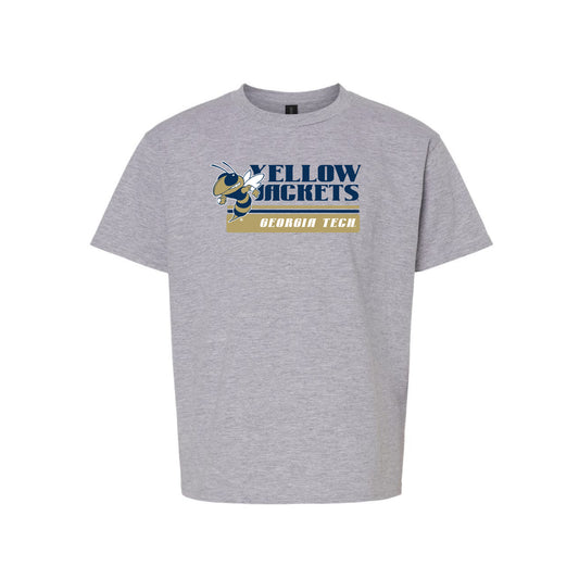 The Vintage Georgia Tech Stripes | Youth Sport Grey Tee