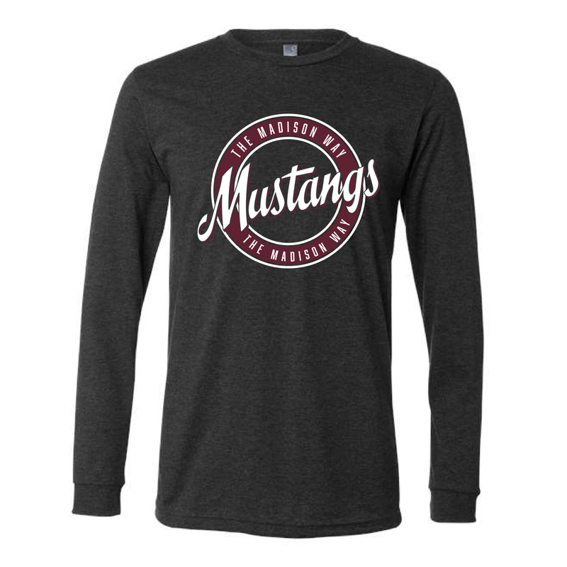 The Vintage Madison Way | Dark Grey Heather Long Sleeve Tee