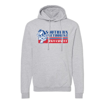 The Vintage Southern Methodist Mustangs | Heather Grey Hoodie