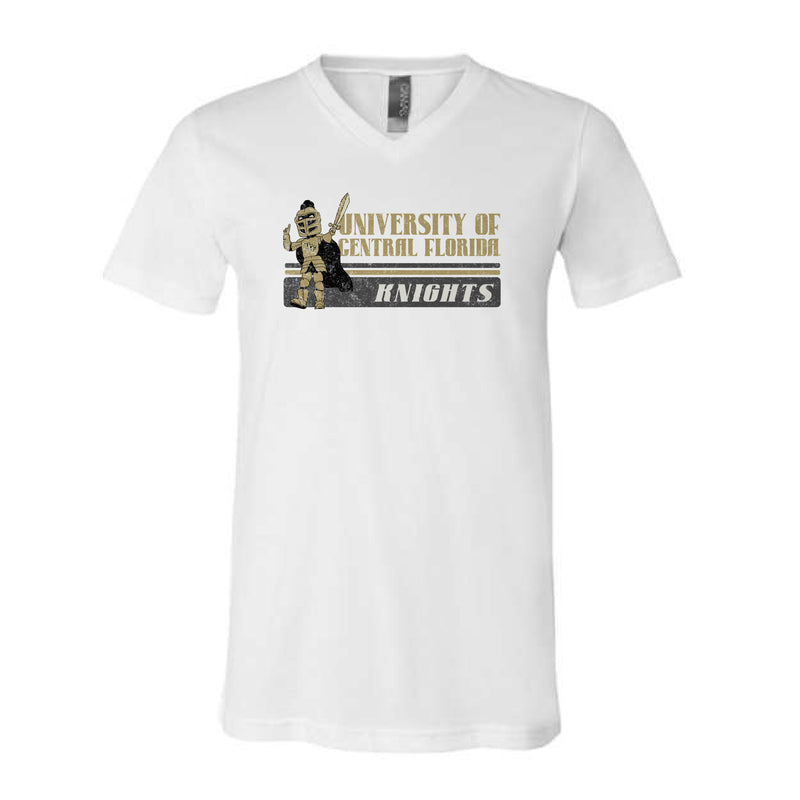 The Vintage UCF Knights | White V-Neck Tee