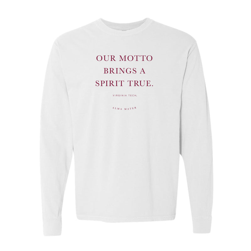 The Virginia Tech Alma Mater | White Long Sleeve