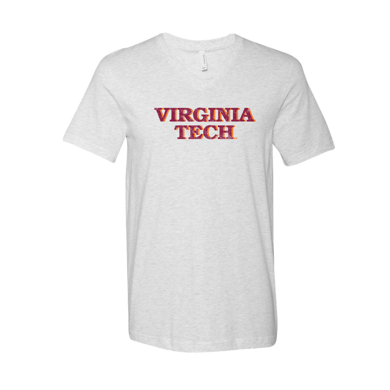 The Virginia Tech Block | Ash V-Neck Tee