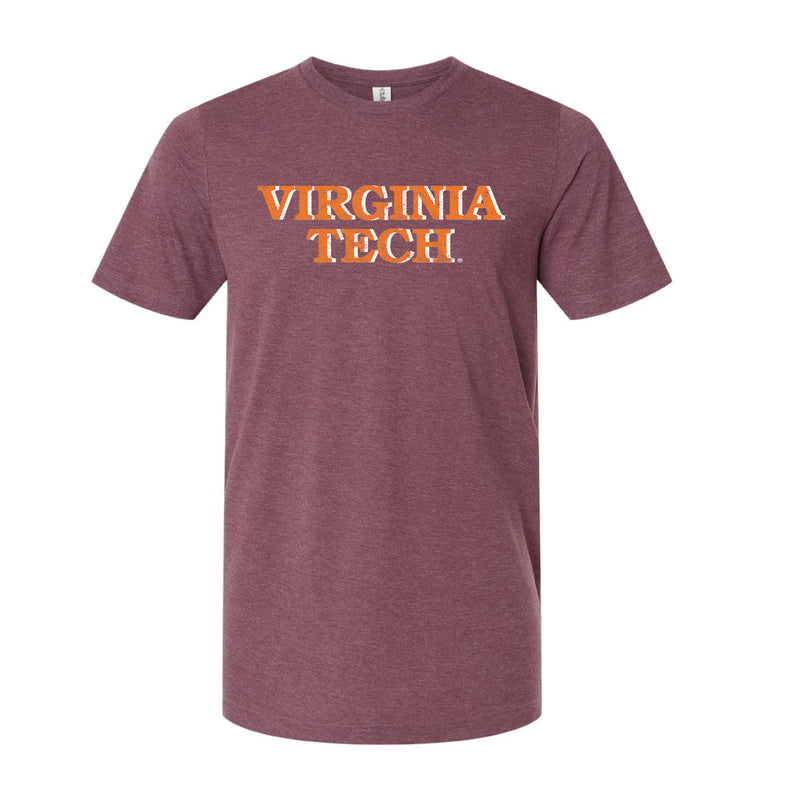 The Virginia Tech Block | Heather Maroon Tee