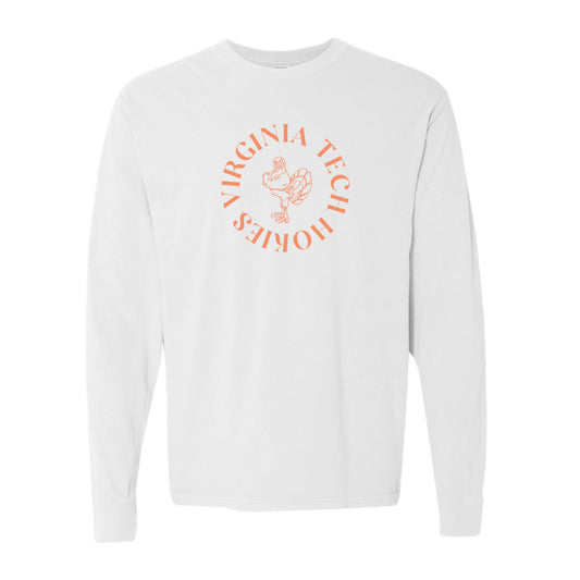 The Virginia Tech Curve | White Long Sleeve