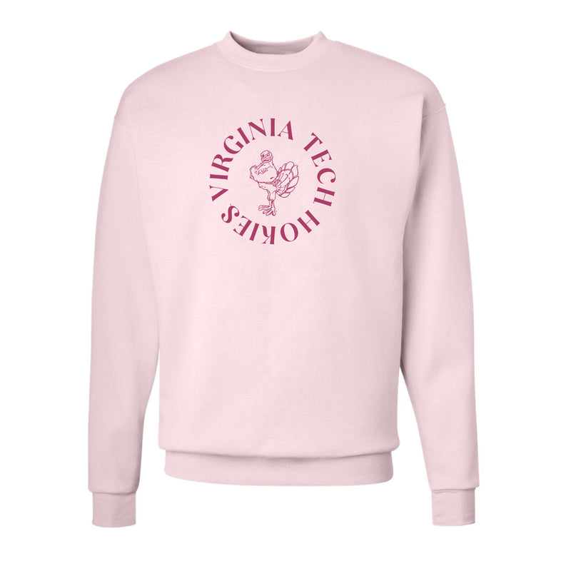 The Virginia Tech Curve Pale Pink Sweatshirt - Main Image