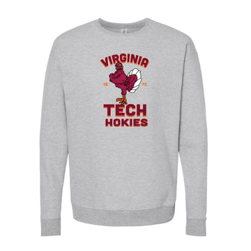 The Virginia Tech Hokies Est | Heather Grey Sweatshirt