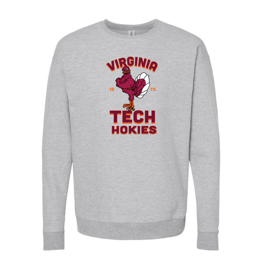 The Virginia Tech Hokies Est | Heather Grey Sweatshirt