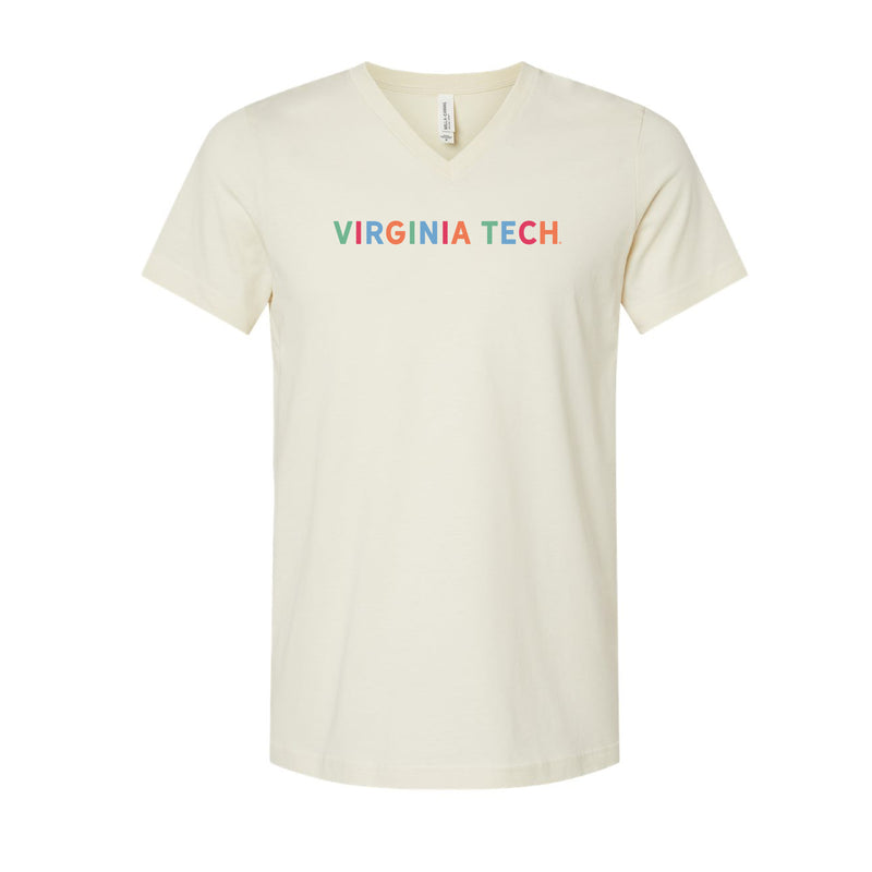 The Virginia Tech Multi | Natural V-Neck Tee