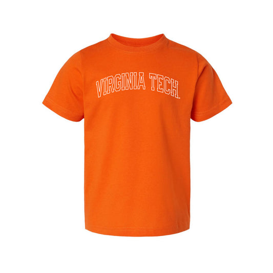 The Virginia Tech Outline Arch | Toddler Orange Tee