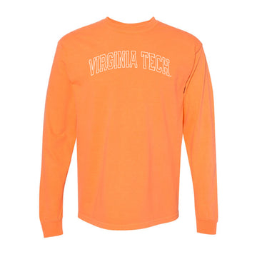 The Virginia Tech Outline Arch | Burnt Orange Long Sleeve