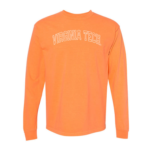 The Virginia Tech Outline Arch | Burnt Orange Long Sleeve