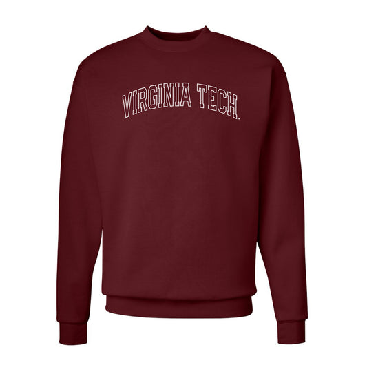 The Virginia Tech Outline Arch | Maroon Sweatshirt