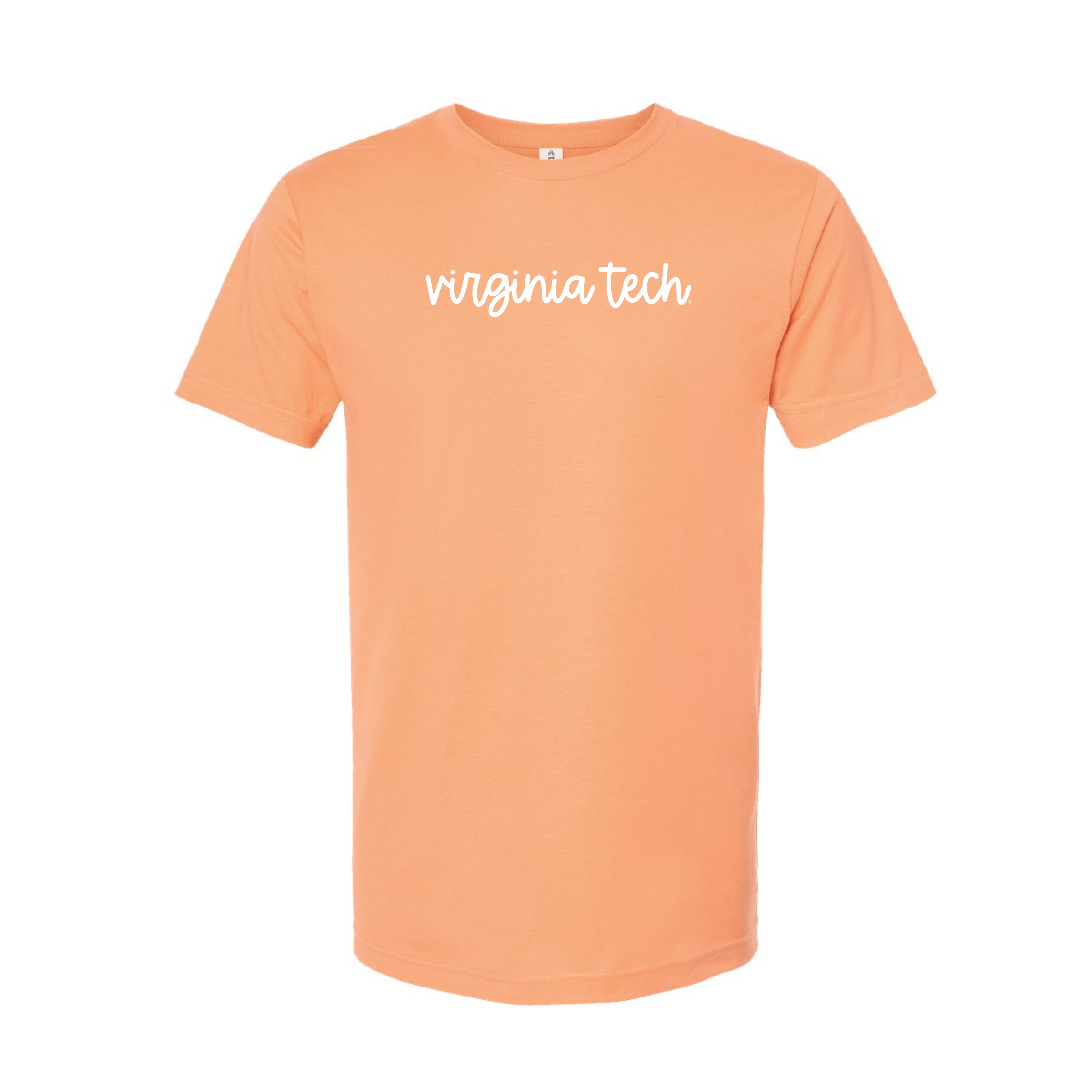 The Virginia Tech Script | Cantaloupe Tee – Scarlet & Gold