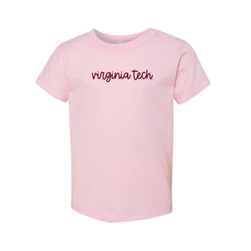 The Virginia Tech Script | Toddler Pink Tee