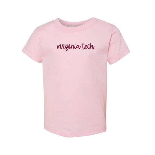 The Virginia Tech Script | Toddler Pink Tee