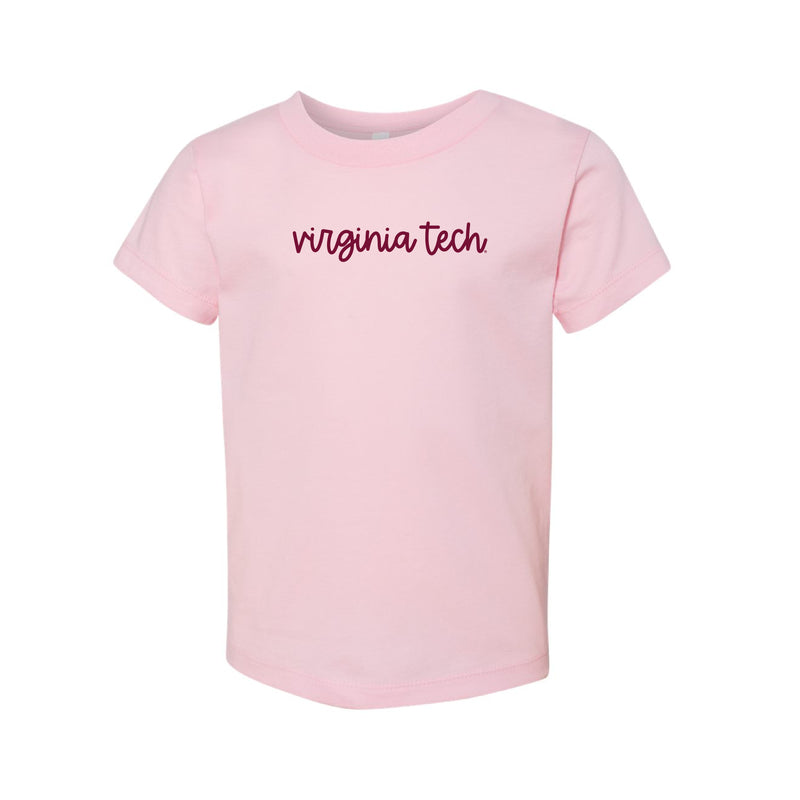 The Virginia Tech Script | Toddler Pink Tee