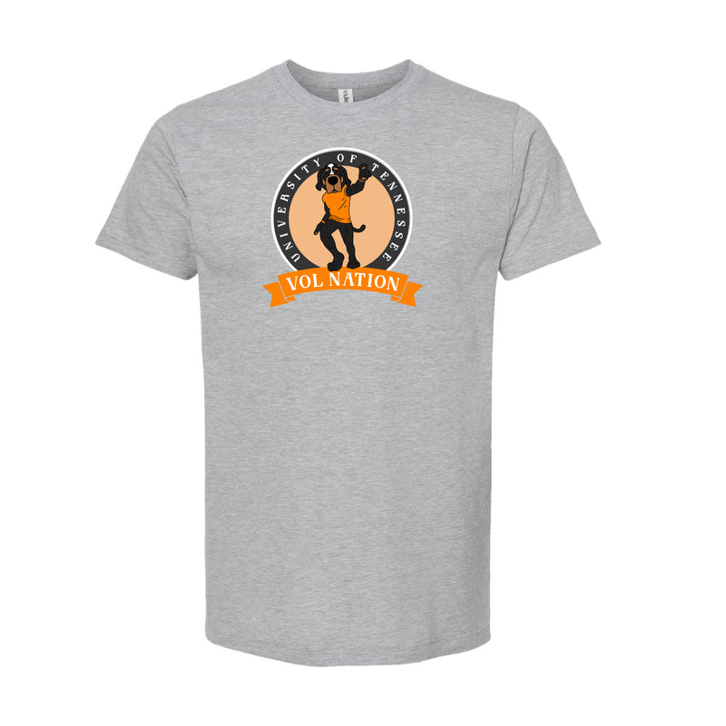 The Vol Nation Banner Circle | Heather Grey Tee