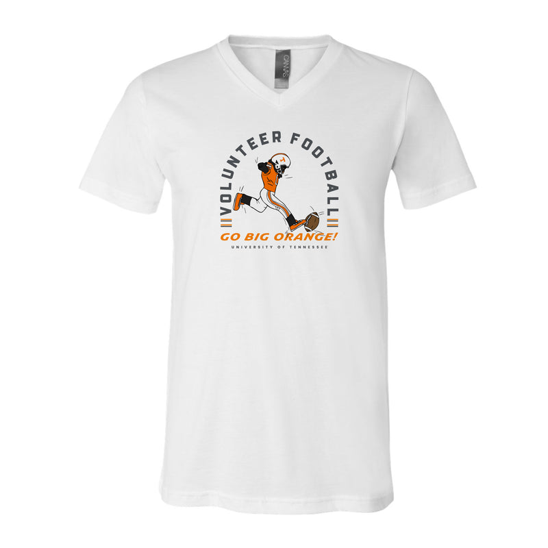 The Volunteer Football Smokey | White V-Neck Tee