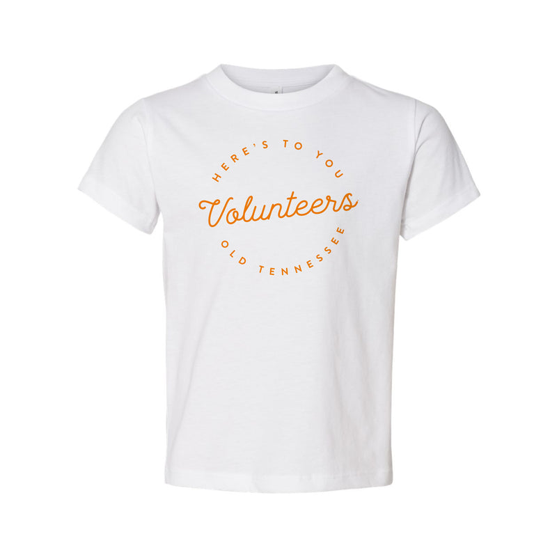 The Volunteers Script Circle | Toddler White Tee