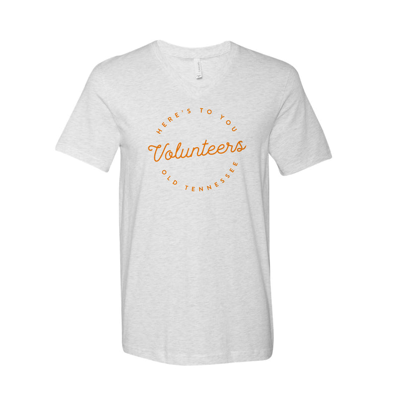 The Volunteers Script Circle | Ash V-Neck Tee