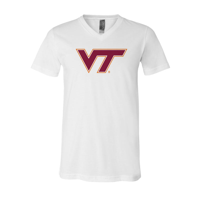 The VT Logo | White V-Neck Tee