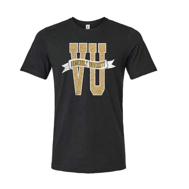 The VU Banner | Heather Black Tee