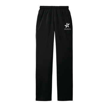 The Velocity Dance Logo | Adult Black Sport Tech Fleece Pant