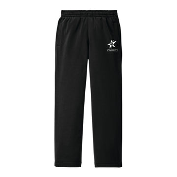 The Velocity Dance Logo | Youth Black Sport Tech Fleece Pant