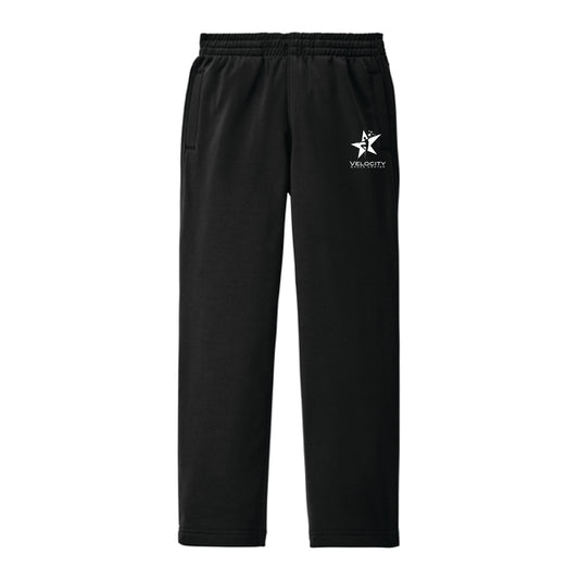 The Velocity Dance Logo | Youth Black Sport Tech Fleece Pant