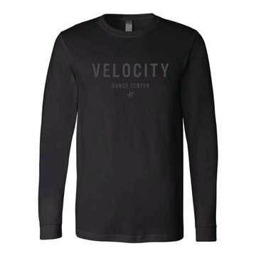The Velocity Dance | Adult Vintage Black Long Sleeve Tee