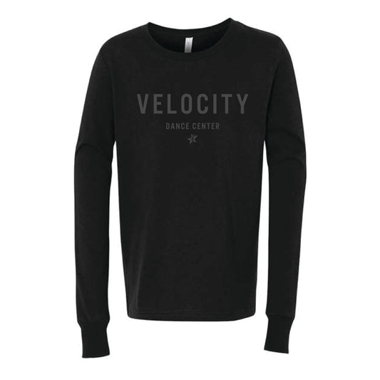 The Velocity Dance | Youth Black Long Sleeve Tee