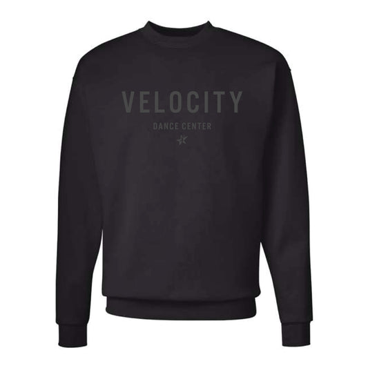 The Velocity Dance | Adult Black Crewneck Sweatshirt