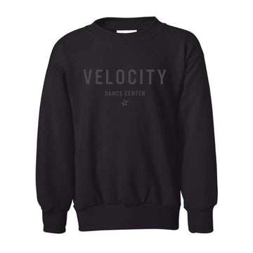 The Velocity Dance | Youth Black Crewneck Sweatshirt