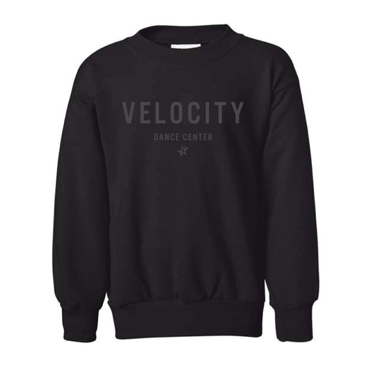 The Velocity Dance | Youth Black Crewneck Sweatshirt