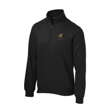 The Velocity Stacked Logo | Embroidered Adult Black Sport-Tek 1/4-Zip Sweatshirt